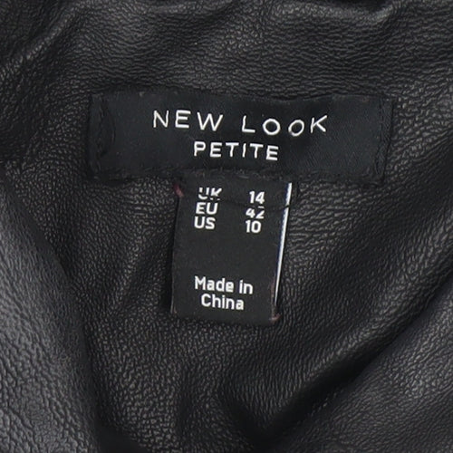 New Look Women's Black Biker Jacket in Size 14 Petite