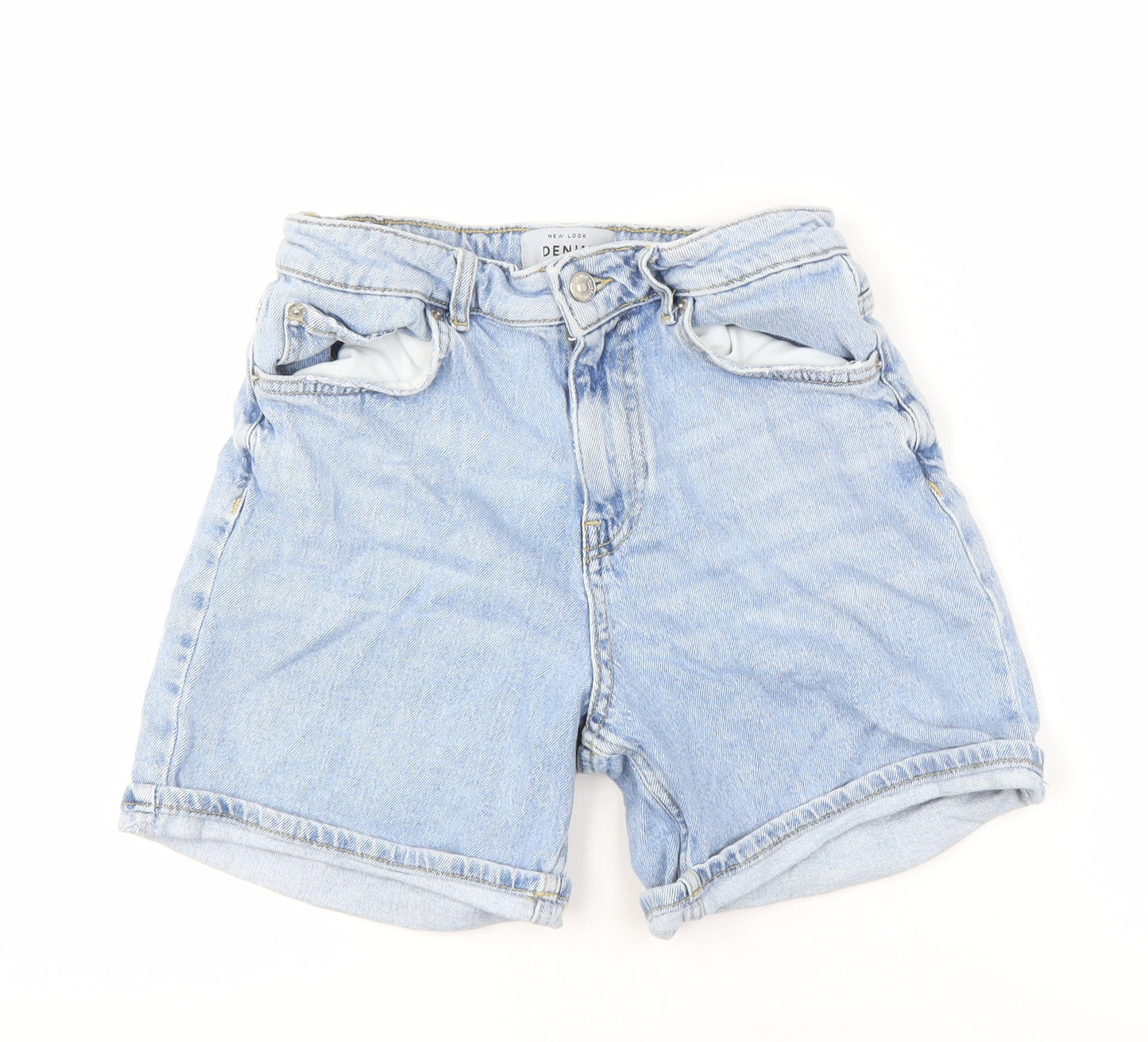 New Look Women’s Blue Boyfriend Denim Shorts, Size 12