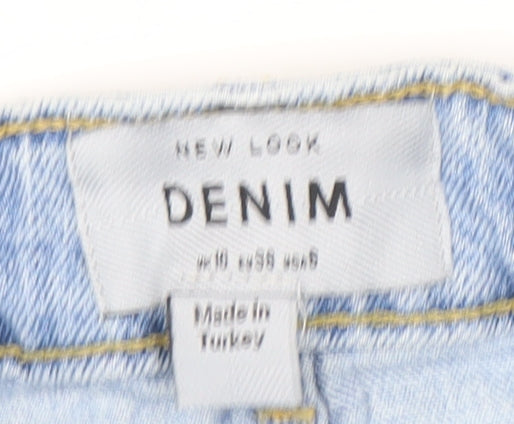 New Look Women’s Blue Boyfriend Denim Shorts, Size 12