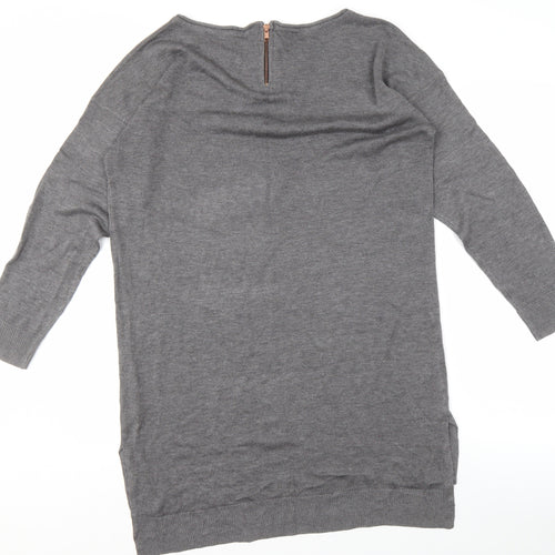 Esmara Women's Grey Relaxed Jumper, Size 16, Boat Neck