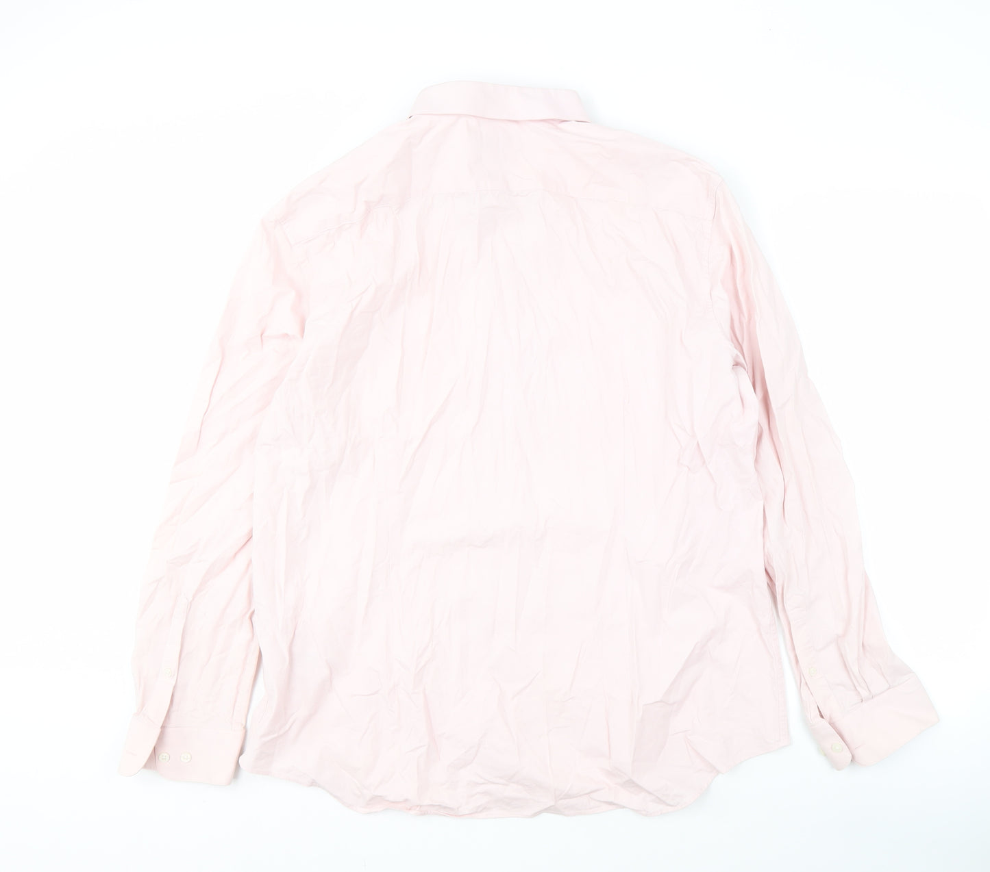Marks and Spencer Men's Pink 2XL Slim Fit Shirt