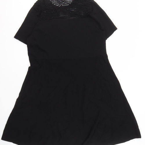 Very Women's Black Crochet Accents Dress Size 8
