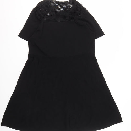 Very Women's Black Crochet Accents Dress Size 8