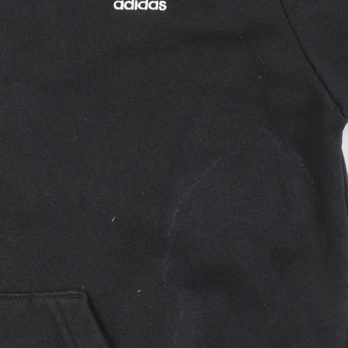 Adidas Boys Black Pullover Hoodie 9-10 Years
