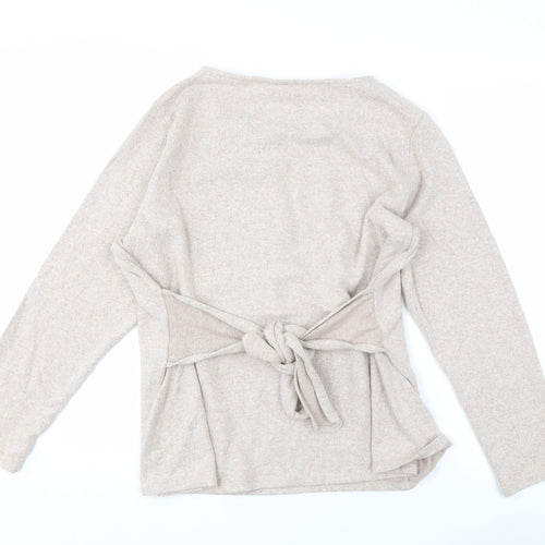 Capsule Women's Beige Pullover Jumper, Round Neck, Long Sleeve
