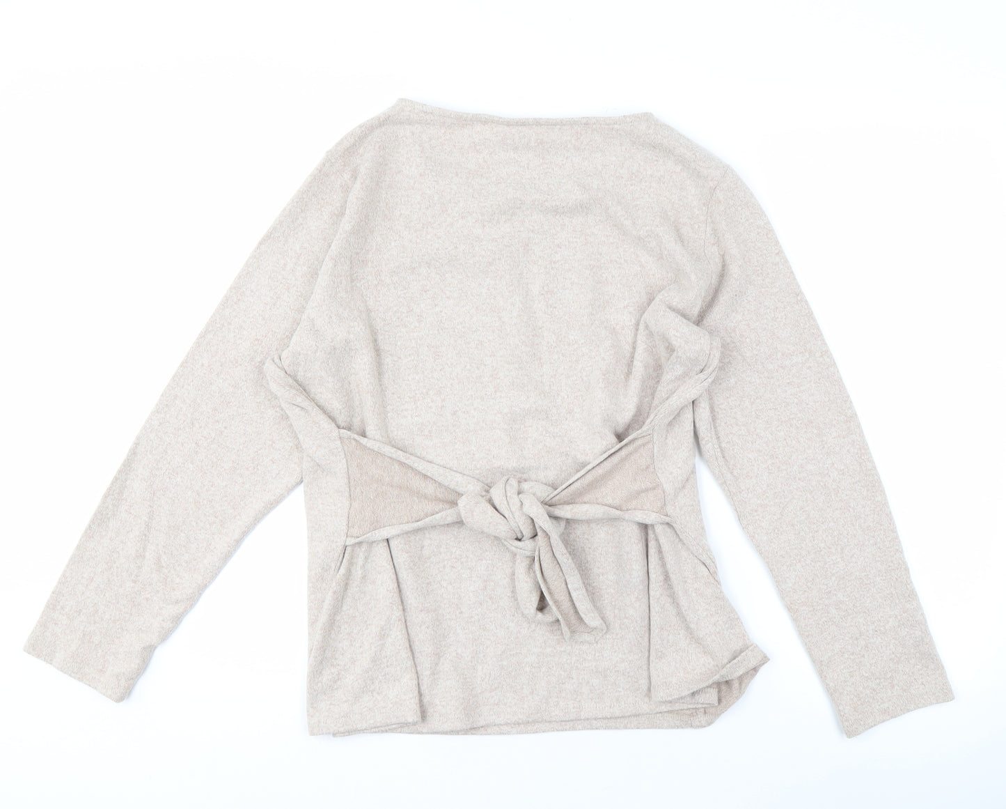 Capsule Women's Beige Pullover Jumper, Round Neck, Long Sleeve