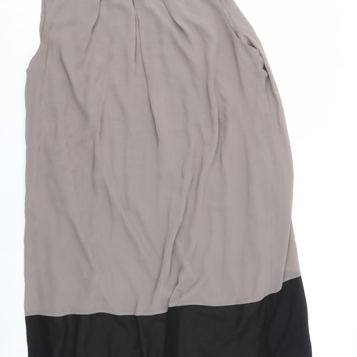 Women's Grey Colourblock Sleeveless Dress - Size 24