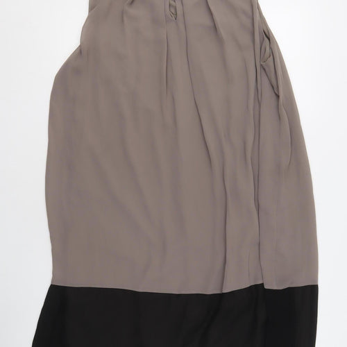 Women's Grey Colourblock Sleeveless Dress - Size 24