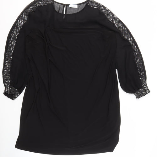 Yours Black Long Sleeve Beaded Women's Plus Size Dress