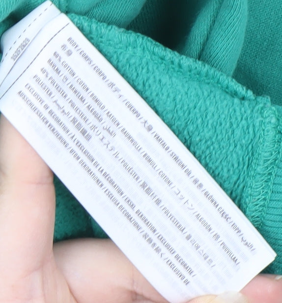 Hollister Men's Green Graphic Pullover Sweatshirt M