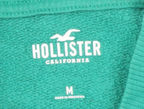 Hollister Men's Green Graphic Pullover Sweatshirt M