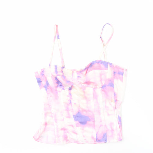 PrettyLittleThing Women's Pink Purple Cropped Tank Top