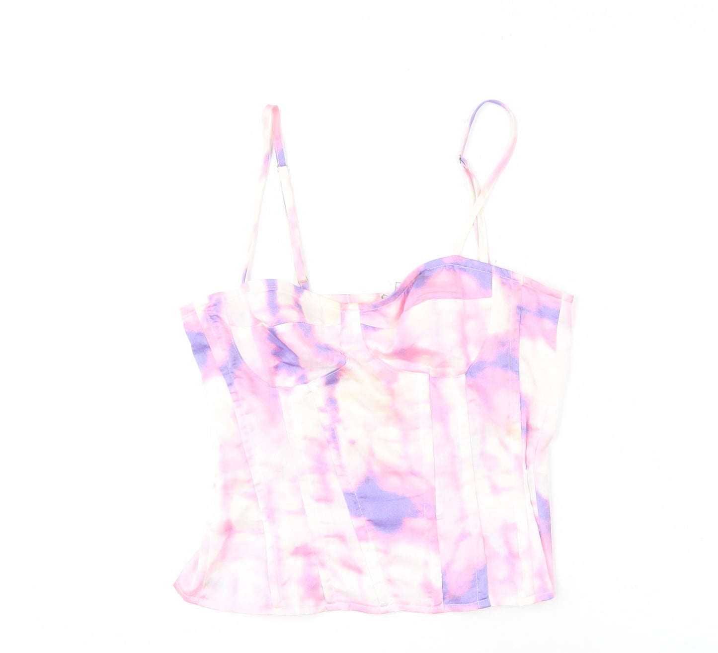 PrettyLittleThing Women's Pink Purple Cropped Tank Top