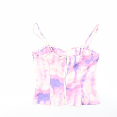 PrettyLittleThing Women's Pink Purple Cropped Tank Top