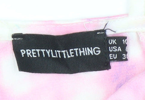 PrettyLittleThing Women's Pink Purple Cropped Tank Top