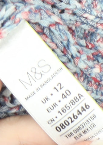 Marks and Spencer Women's Multicoloured V-Neck Jumper