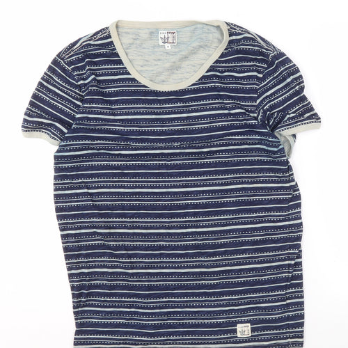 Firetrap Men's Blue Aztec Striped T-Shirt M