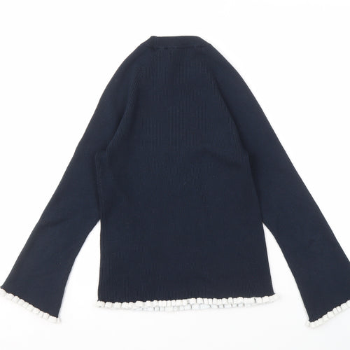 Jack Wills Women's Blue Crew Neck Jumper Size 12