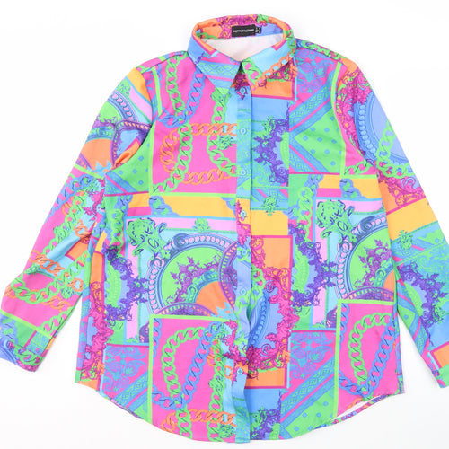 PrettyLittleThing Women's Multicoloured Geometric Shirt