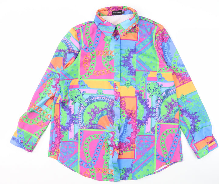 PrettyLittleThing Women's Multicoloured Geometric Shirt