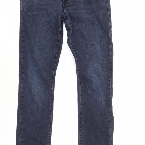 Topman Men's Blue Denim Jeans, Size S, Dark Wash