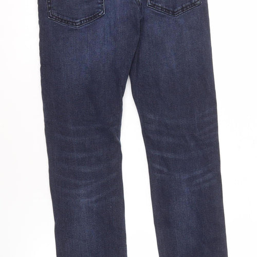 Topman Men's Blue Denim Jeans, Size S, Dark Wash