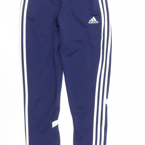 Adidas Boys Blue Track Pants, Size 12, Comfortable & Stylish