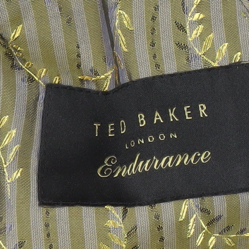 Ted Baker Men's Grey Wool Blazer, 38 S, Stylish Jacket