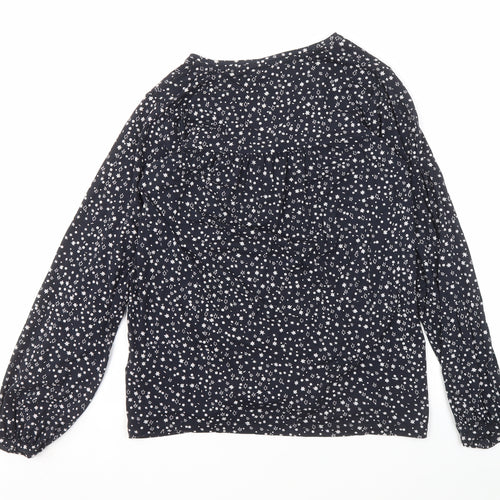 Joules Women’s Blue Star Long Sleeve Blouse, Size 6