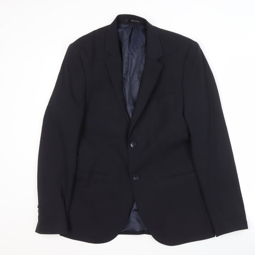 boohooMAN Men's Blue Blazer Jacket Size 38