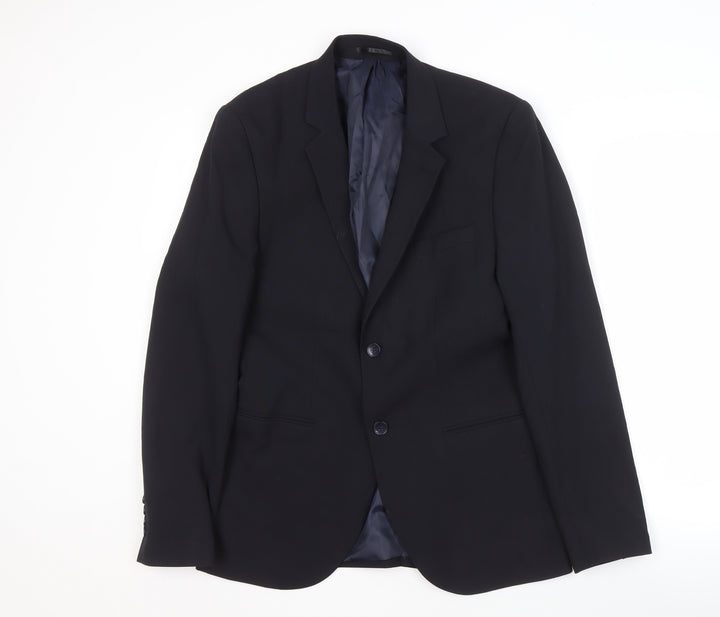 boohooMAN Men's Blue Blazer Jacket Size 38