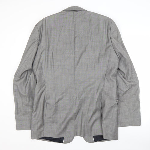 Jeff Banks Men's Grey Check Blazer Size 44 for Business