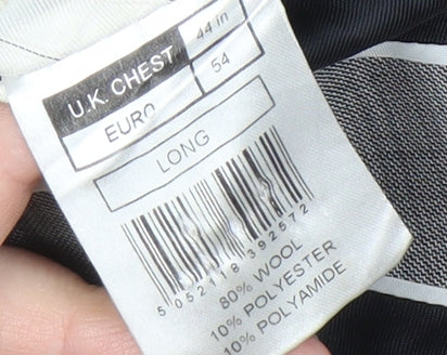 Jeff Banks Men's Grey Check Blazer Size 44 for Business