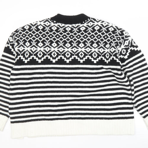 Marks and Spencer Women's Black Fair Isle Jumper L