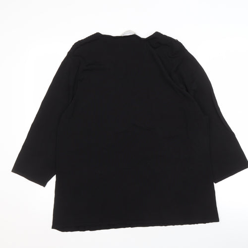 Windsmoor Women's Black 3/4 Sleeve Top, Size L