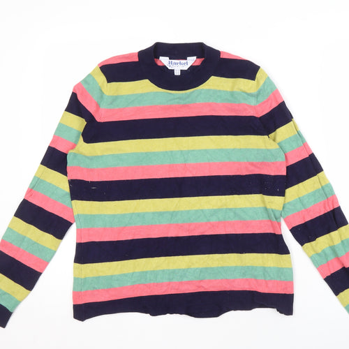 Harkel Women's Multicoloured Striped Jumper UK 14