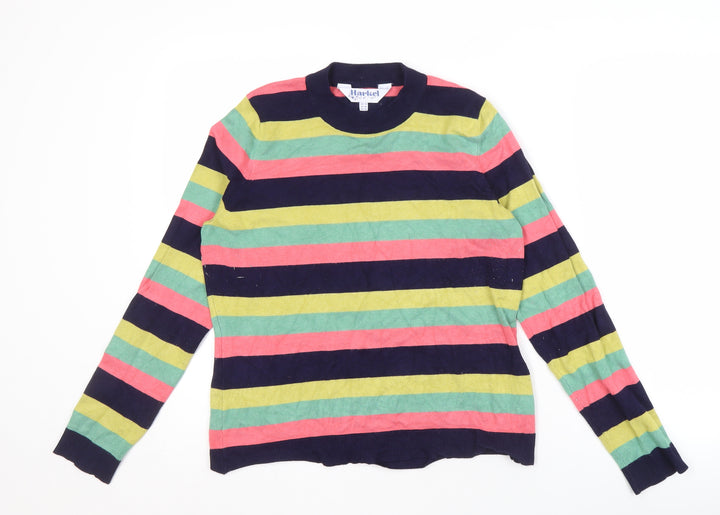 Harkel Women's Multicoloured Striped Jumper UK 14