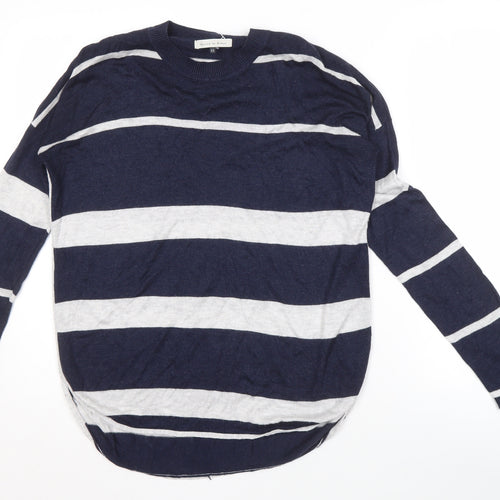 Maison de Nimes Men's XS Blue Striped Pullover Jumper