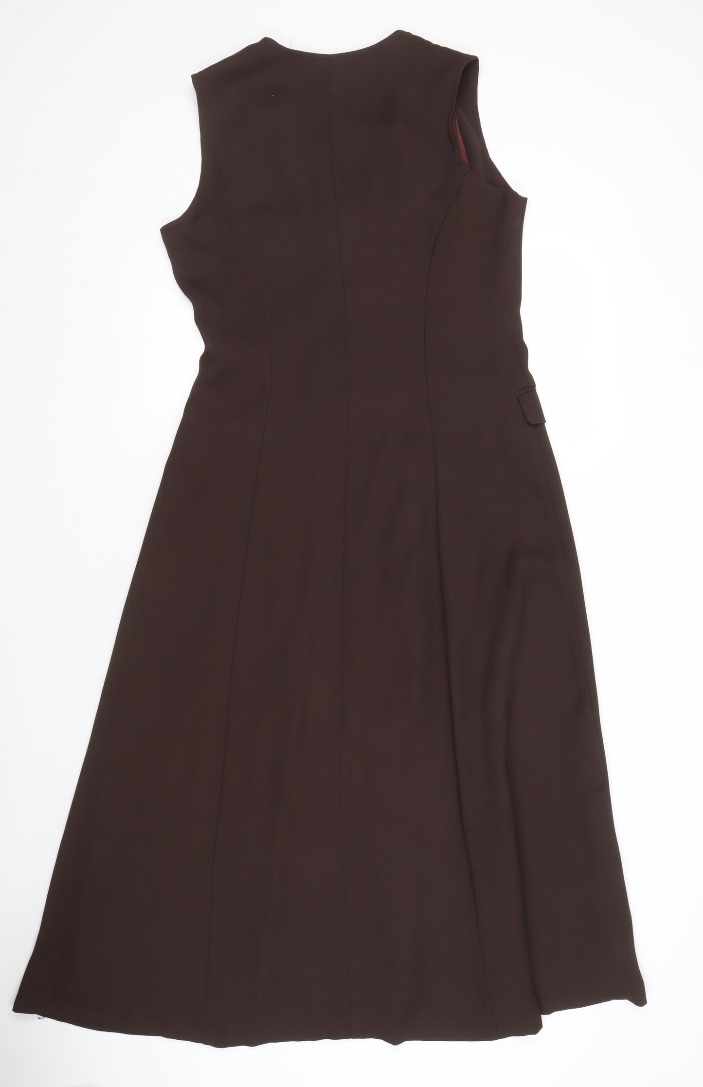 Jigsaw Women's Brown Shift Dress S Sleeveless