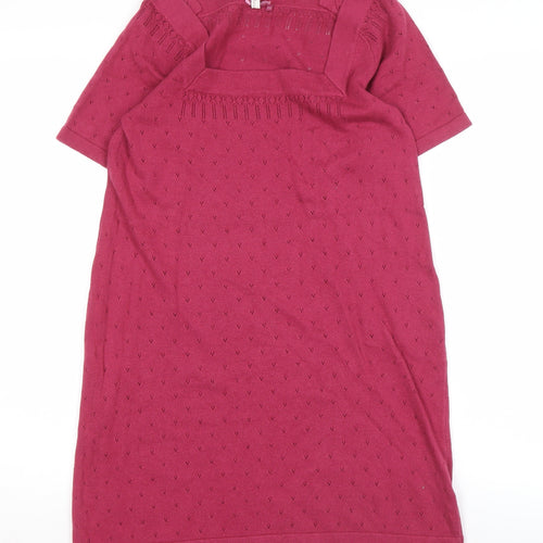 White Stuff Women's Pink Shift Dress Size 12