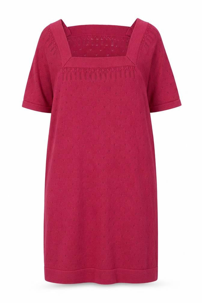 Front view of White Stuff Women's Pink Shift Dress, size 12