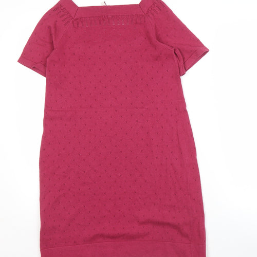 White Stuff Women's Pink Shift Dress Size 12