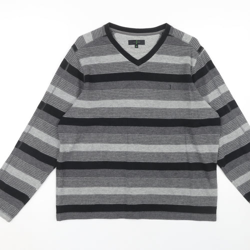 Jasper Conran Men's Grey V-Neck Pullover M