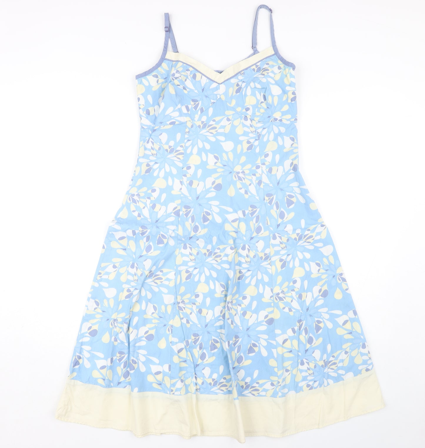 Jasper Conran Women's Blue Floral Fit & Flare Dress Size 8