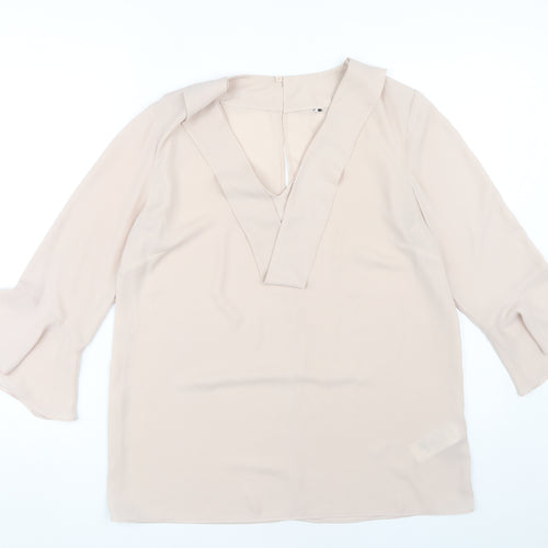 Jasper Conran Beige Women's Blouse Size 14