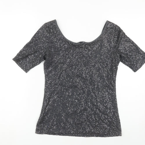 Banana Republic Women’s Grey Sequin T-Shirt XS