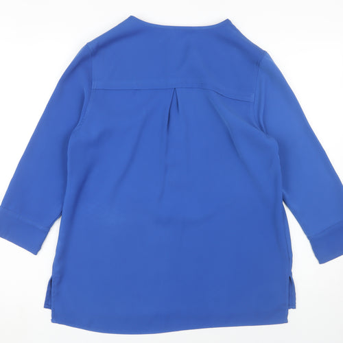Jasper Conran Women's Blue 3/4 Sleeve Blouse, Size 10