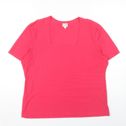 Viyella Women's XL Pink Square Neck Top