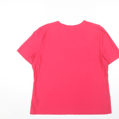 Viyella Women's XL Pink Square Neck Top