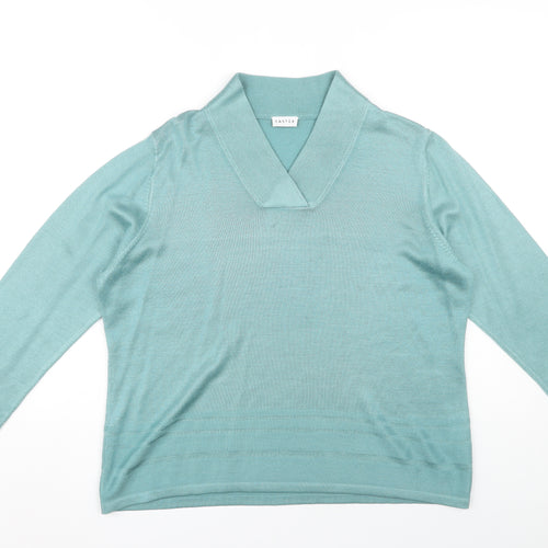 Eastex Women's Blue Collared Jumper Size 16